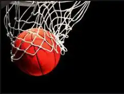 basketball with black background