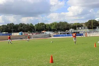 Jackson Middle School Jaguars football team warm up 