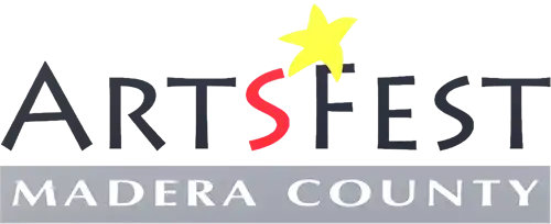 ArtsFest Madera County logo with the words ArtsFest and a red S with a yellow star over the words.