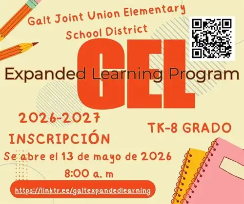 2026-27 GEL Registration Link and QR code in Spanish