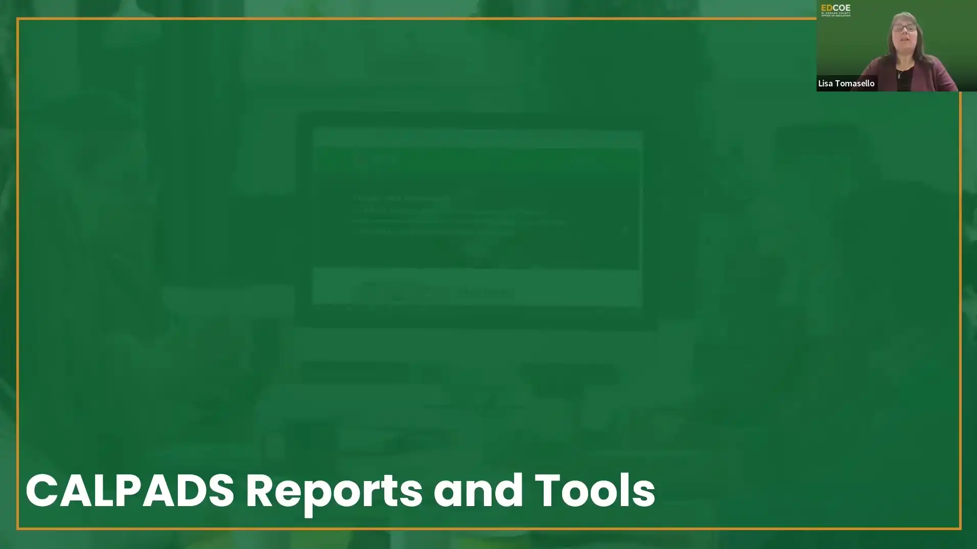 SEIS Compliance Management For District Level Users - Module 4 - CALPADS Reports and Tools