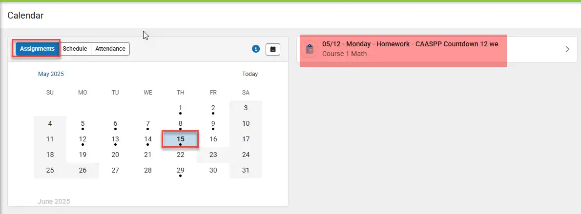Calendar-Assignments
