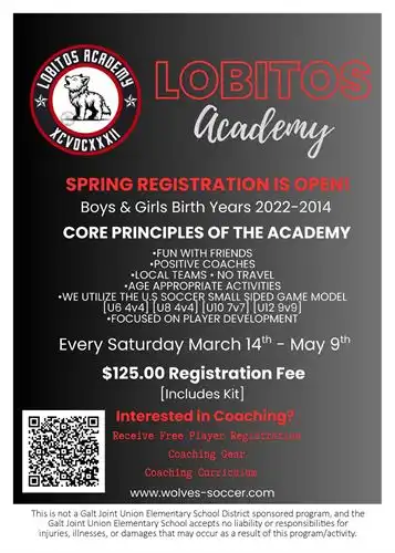 Lobitos Spring Registration Flyer - English