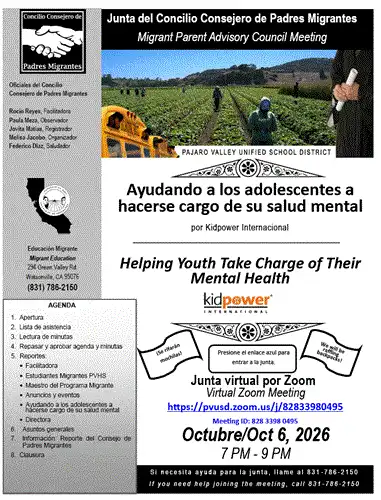 Flyer for PAC meeting October 2026