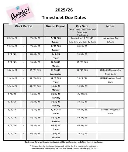 TImeshee Due Date 2025-26