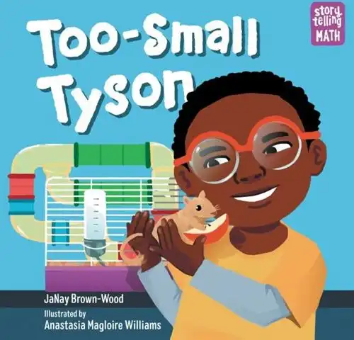 Too-Small Tyson book cover- child holding a squirrel
