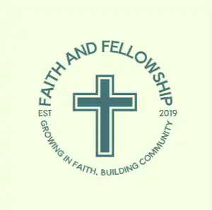 green cross with faith and fellowship above it