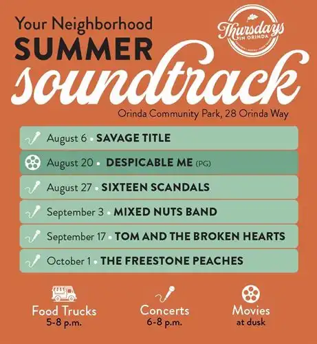 Thursdays in Orinda flyer