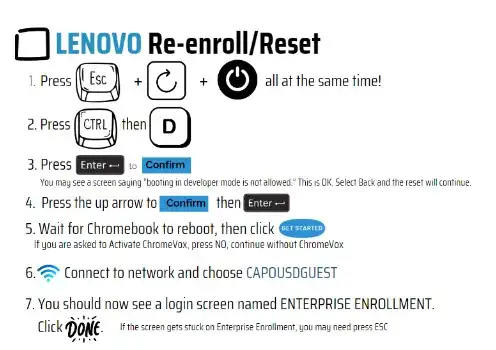 Lenovo re-enroll