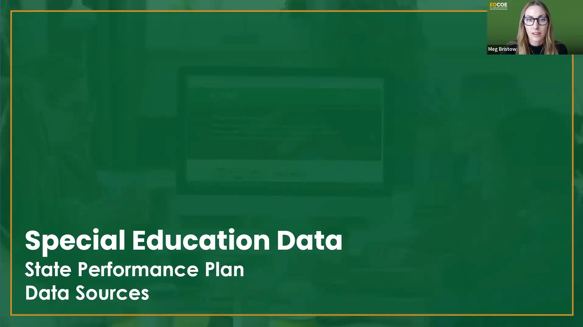 SEIS Compliance Management For District Level Users - Module 2 - State Performance Plan and Data Sources