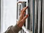 hand on library books