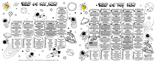 6-8th May 2026 Consolidated Menu