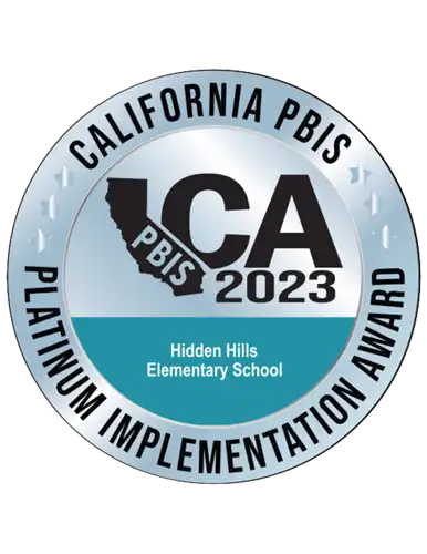 CA PBIS 2023 Platinum recognition badge
