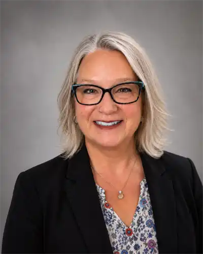 Picture of Ms. Platt, Principal of Cavitt Junior High School.