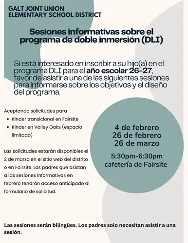 DLI Info Session Flyer - Spanish