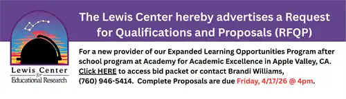 Bid Packet text regarding RFQP for AAE After School Program