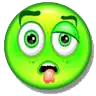 Green sad face 