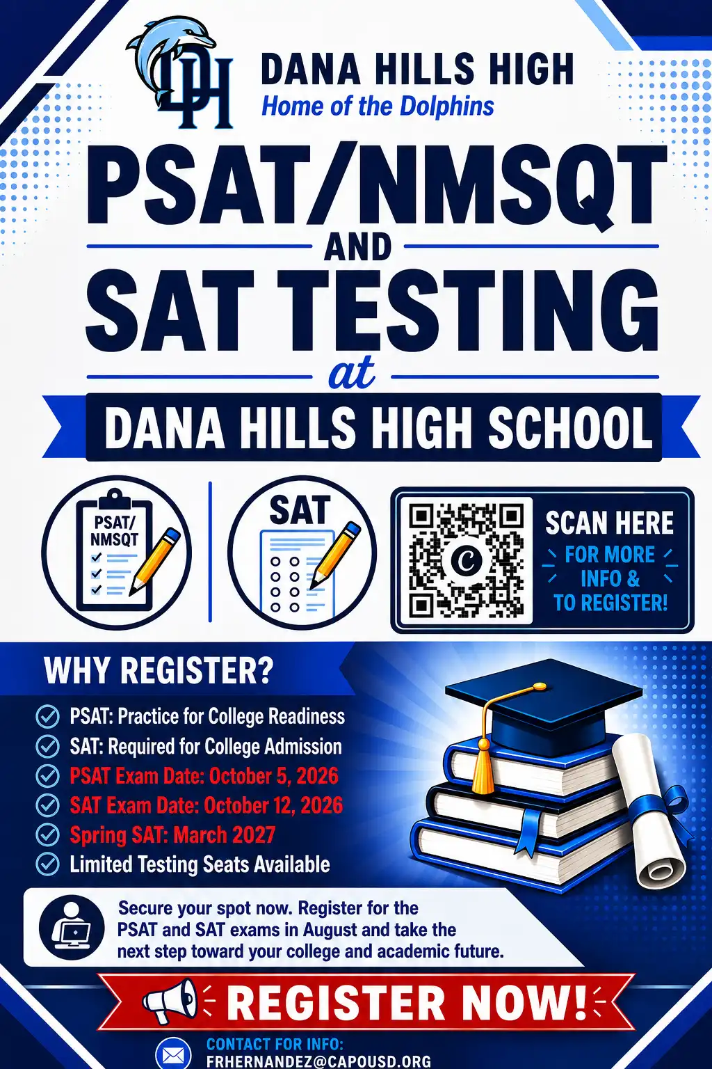 PSATNMSQT and SAT Testing flyer