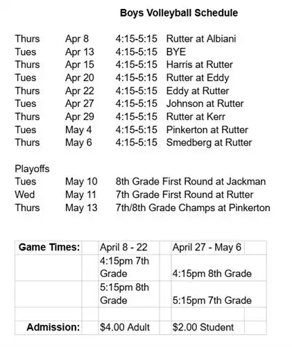 Schedule