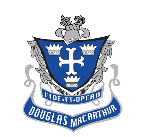 blue and gray crest
