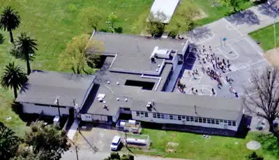 An aerial view of Robbins Elementary
