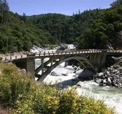 bridge over running water