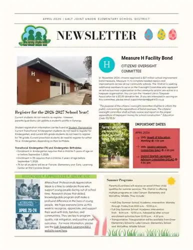April 2026 Newsletter - page 1 - English 
