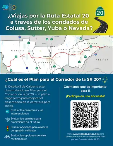 SR 20 Corridor Plan flyer Spanish