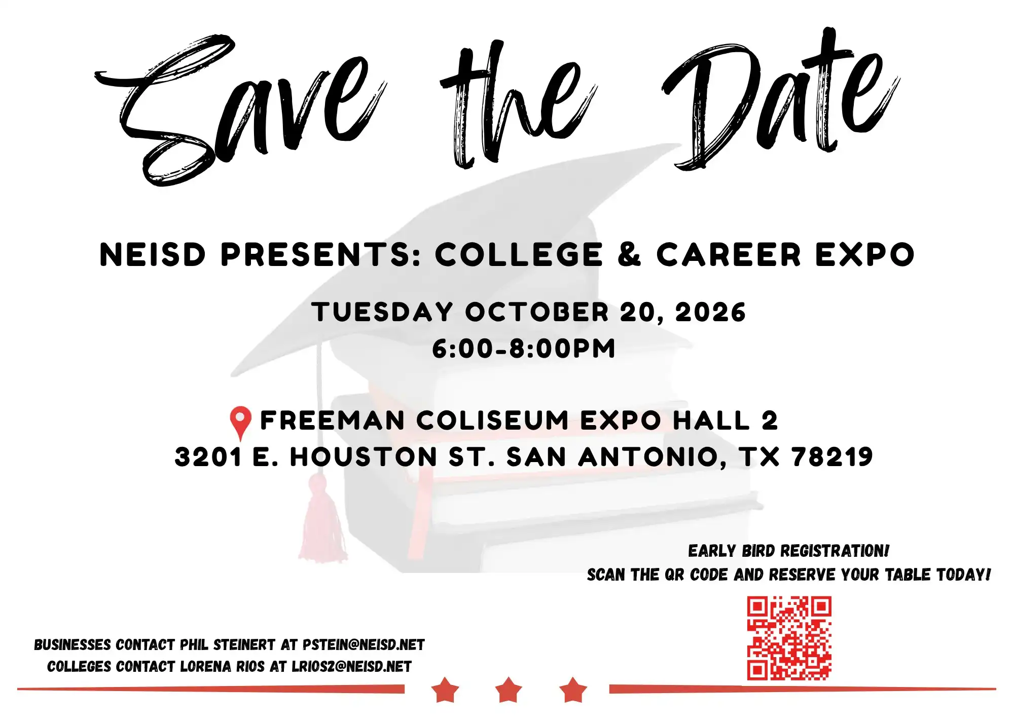 College Career Expo, Tuesday October 20th 6:00-8:00 PM at the Freeman Coliseum Expo Hall 2