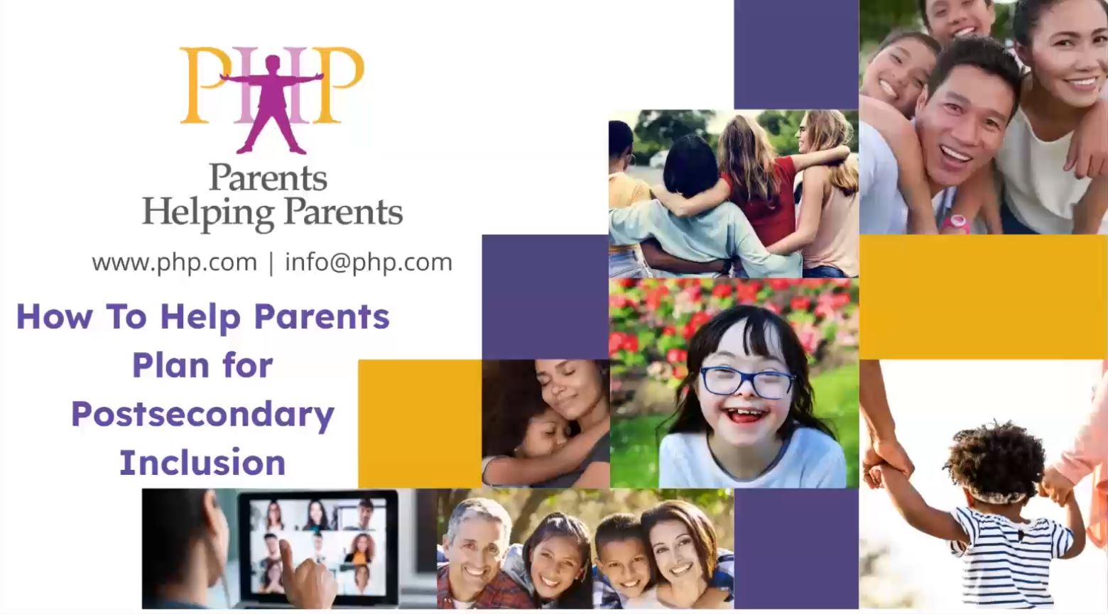 Day 1 - How To Help Parents Plan for Postsecondary Inclusion