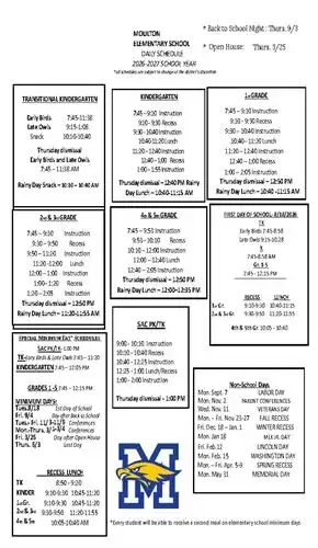 Daily Schedule 26.27