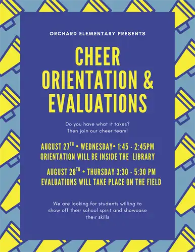 Cheer flier with information
