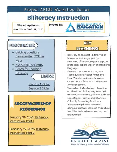 Biliteracy Workshops