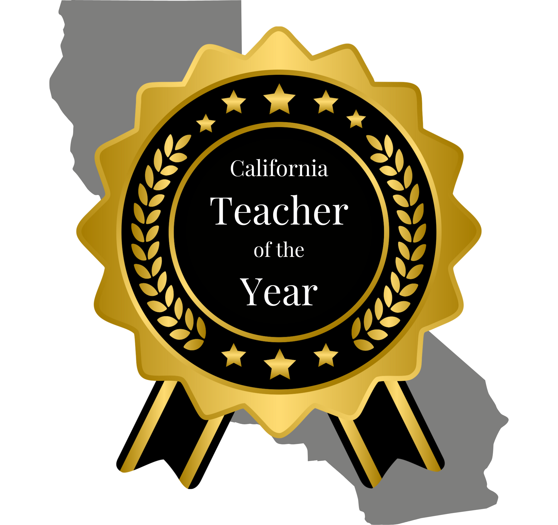 california teacher of the year generic award graphic