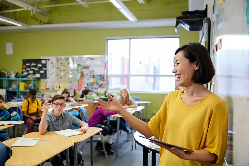 Teacher in a classroom