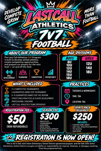 LAST CALL ATHLETICS FLAG FOOTBALL - ENGLISH