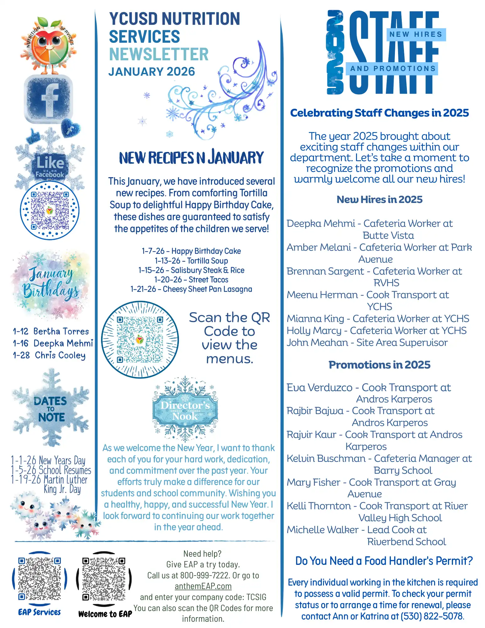 YCUSD January 2026 Newsletter