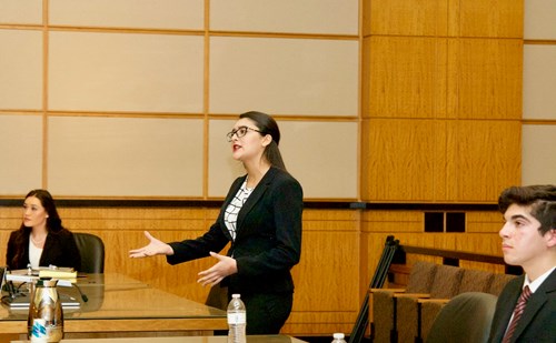 student in mock trial