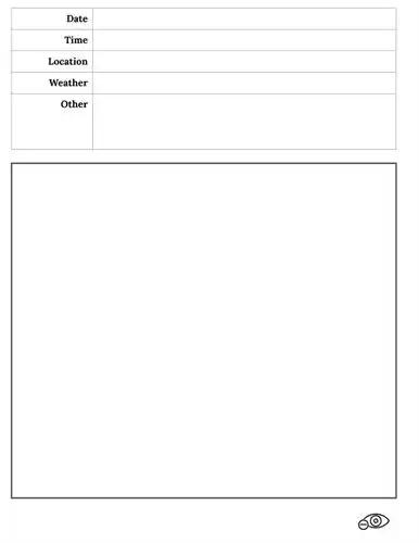 Data table with boxes for sketch and information