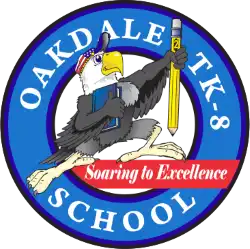 oakdale tk-8 eagles school logo.