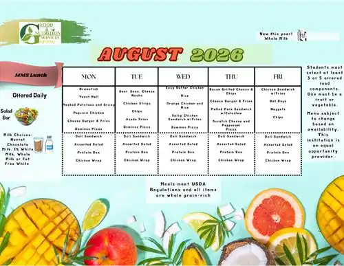 AUGUST MENU
