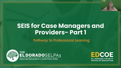 SEIS for Case Managers Screenshot