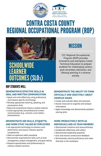 CCC ROP Schoolwide Learner Outcomes (SLOs)
