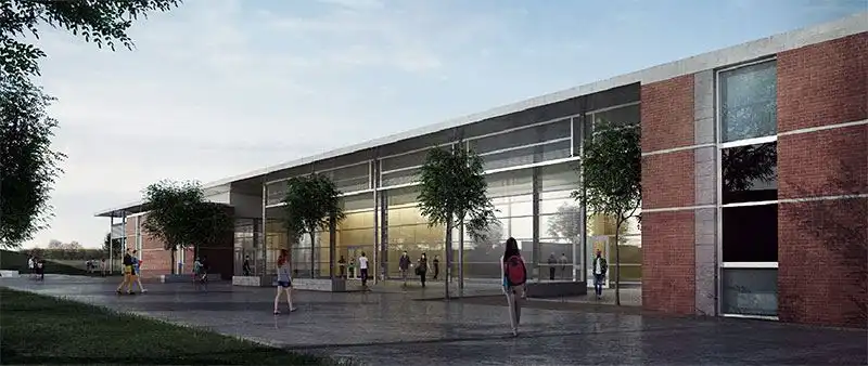 Krueger Middle School Campus Replacement Plan Phase II Perspective 