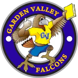 garden valley falcons school logo.
