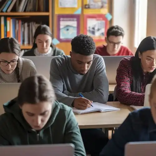 A group of students testing.