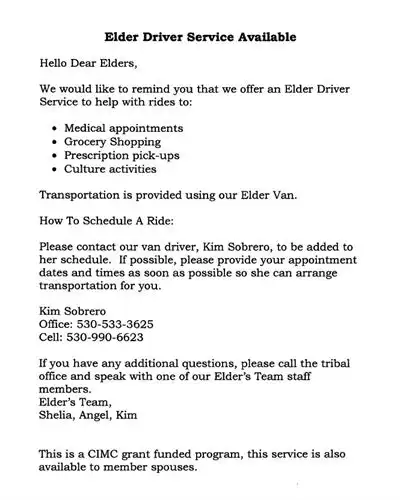 Elder Service Driver