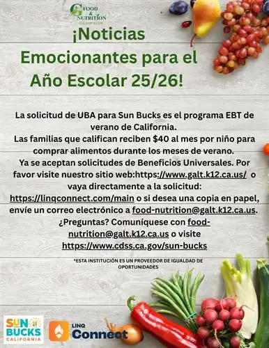 Sun Bucks 2025-26 - Spanish