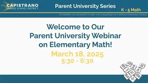 Parent University Elementary Math Webinar