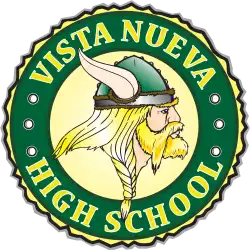 vista nueva high school vikings school logo.